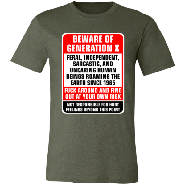 Beware of Generation X Unisex Jersey Short-Sleeve T-Shirt - Image 2