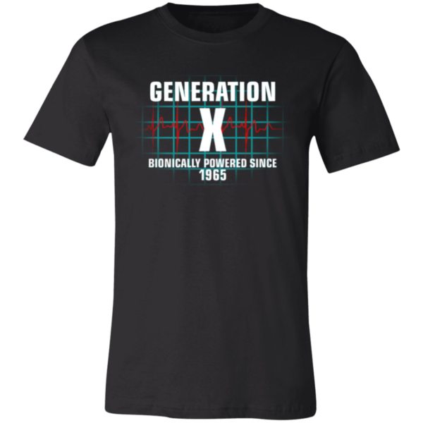 Generation X SIX MILLION DOLLAR MAN Themed Unisex Jersey Short-Sleeve T-Shirt